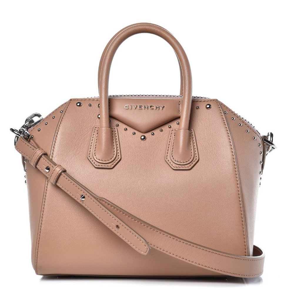 Givenchy Calfskin Mini Studded Antigona in Old Pink